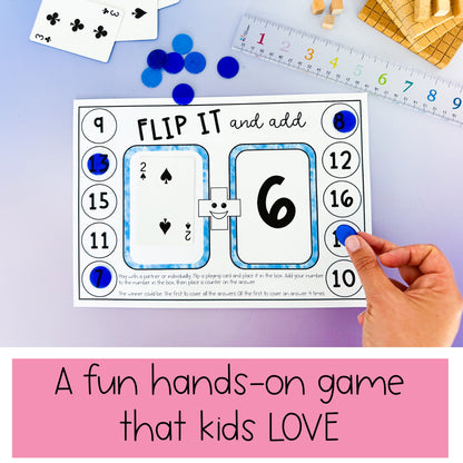 Addition Flip It Games - Single Digit Addition Flip It