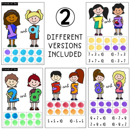 Friends Of 10 Posters | Number Bonds Bulletin Board