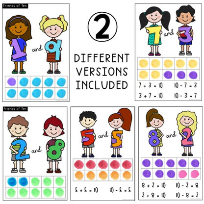 Friends Of 10 Posters | Number Bonds Bulletin Board