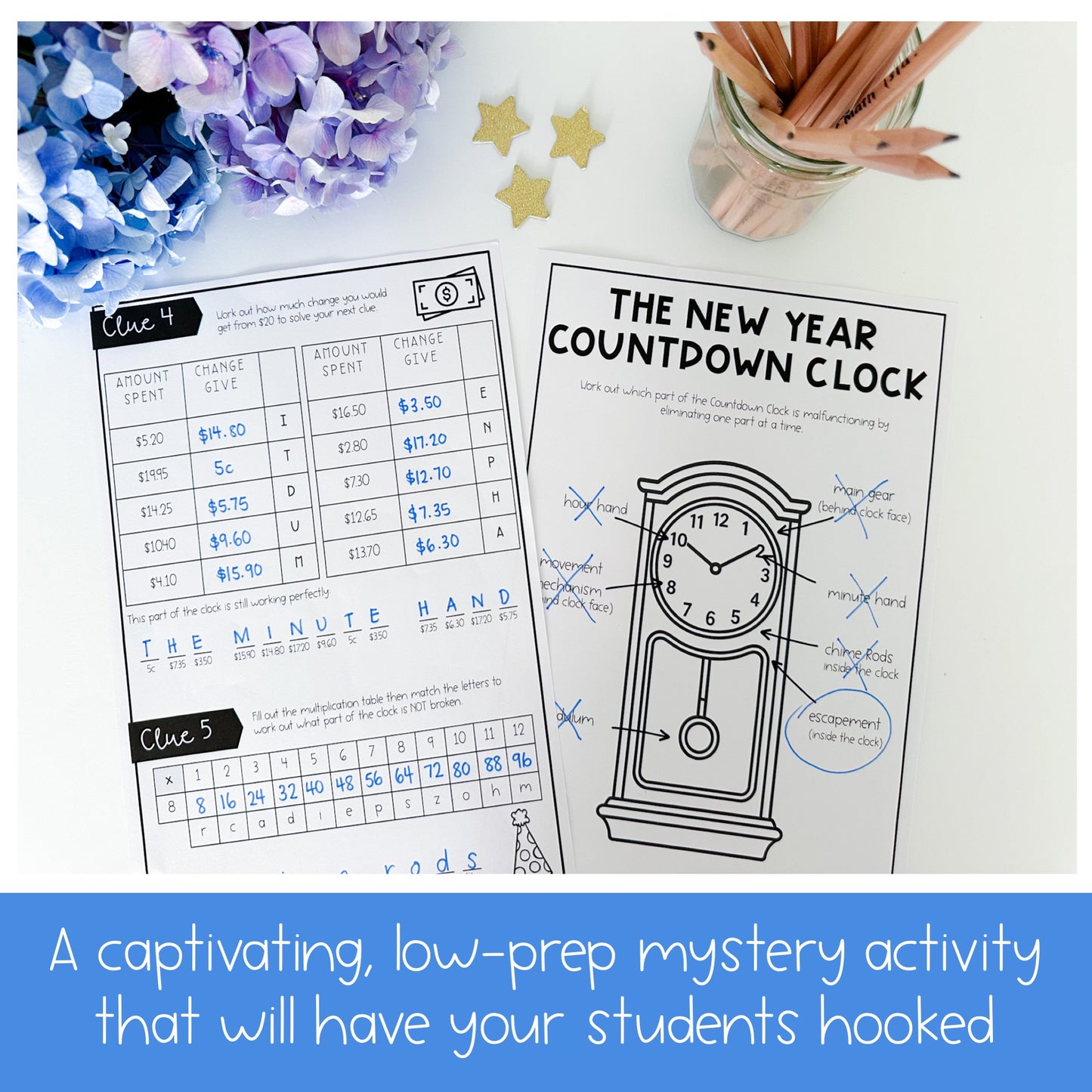 New Years Maths Code Cracker - Escape Room (Grade 3-6)