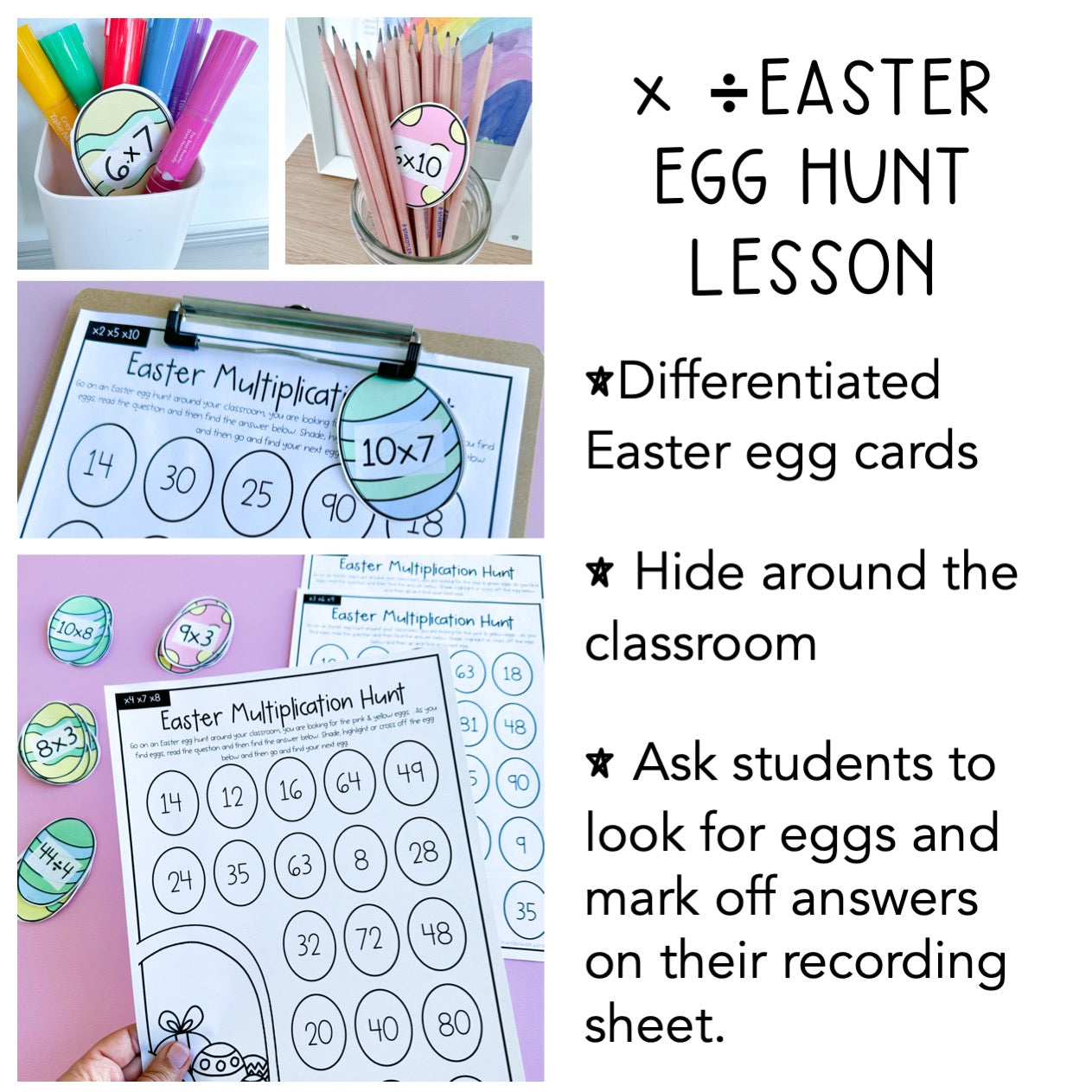 Easter Multiplication & Division Egg Hunt | Easter Math Lesson