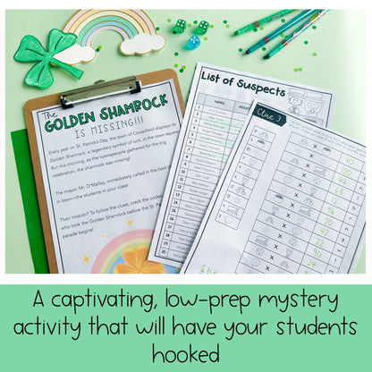 St Patrick's Day Math Code Cracker | March Escape Room