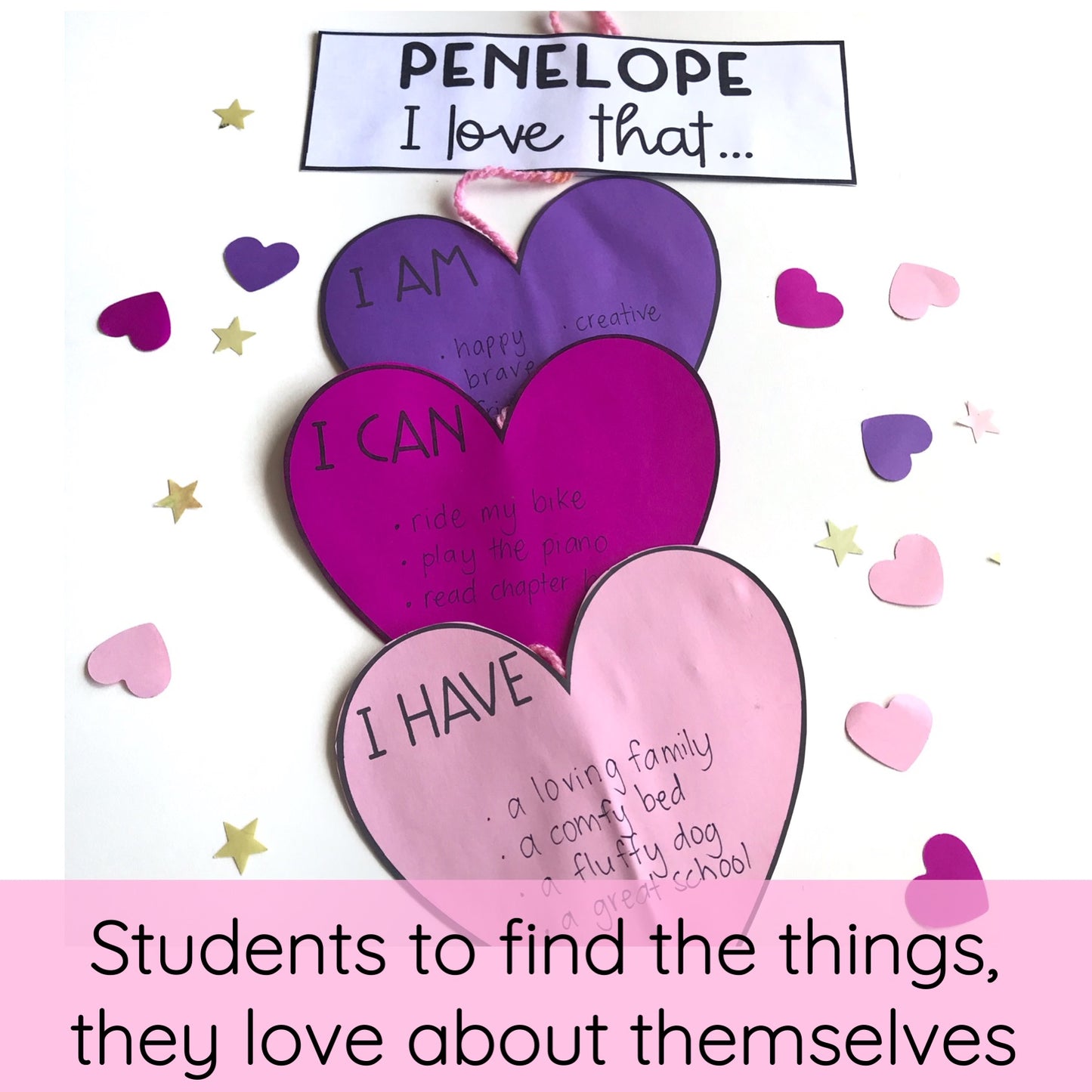Self Love Heart Display - Valentine's Day Craft