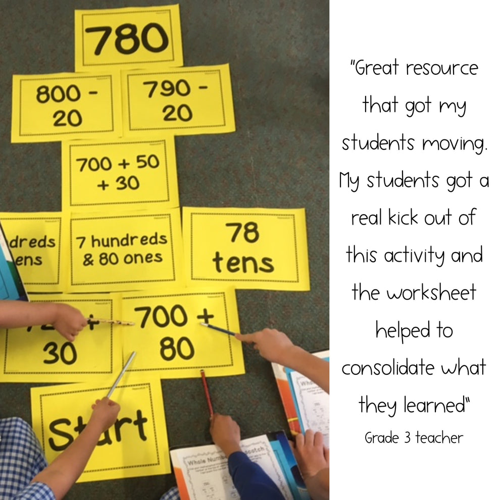 Partitioning Numbers Activity - Place Value Game Using 3-Digit Numbers ...