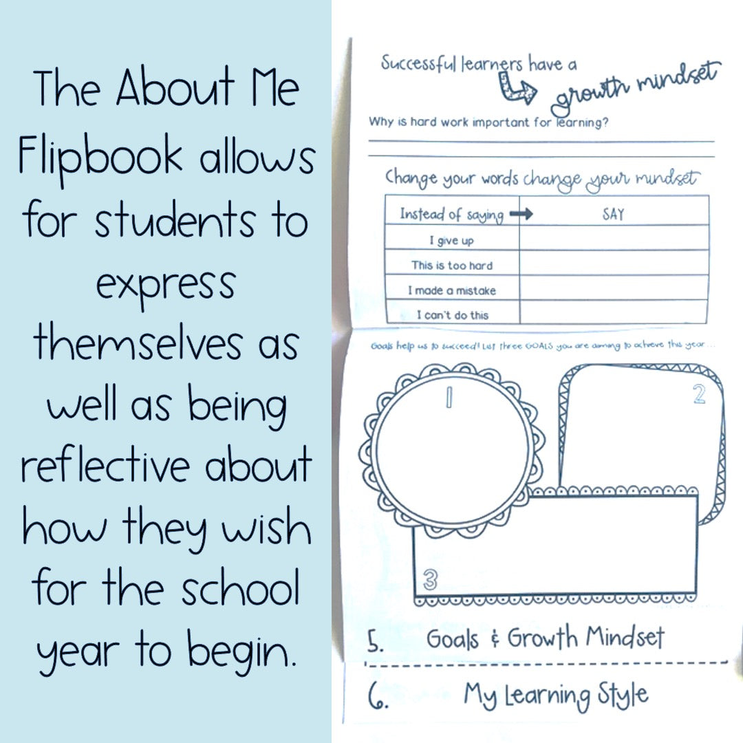 First Day Of School Flipbook BUNDLE | Back To School | Years 4-6 [Digital & Printable]