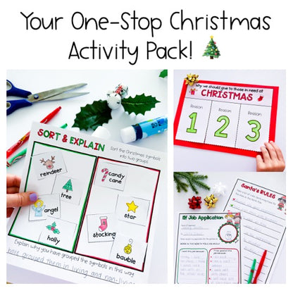 Christmas Activities | Creative Thinking Activities | Kindergarten - Grade 2 [Digital & Printable]