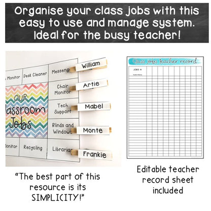 Classroom Job Templates | Simple Class Jobs [Watercolour Theme]