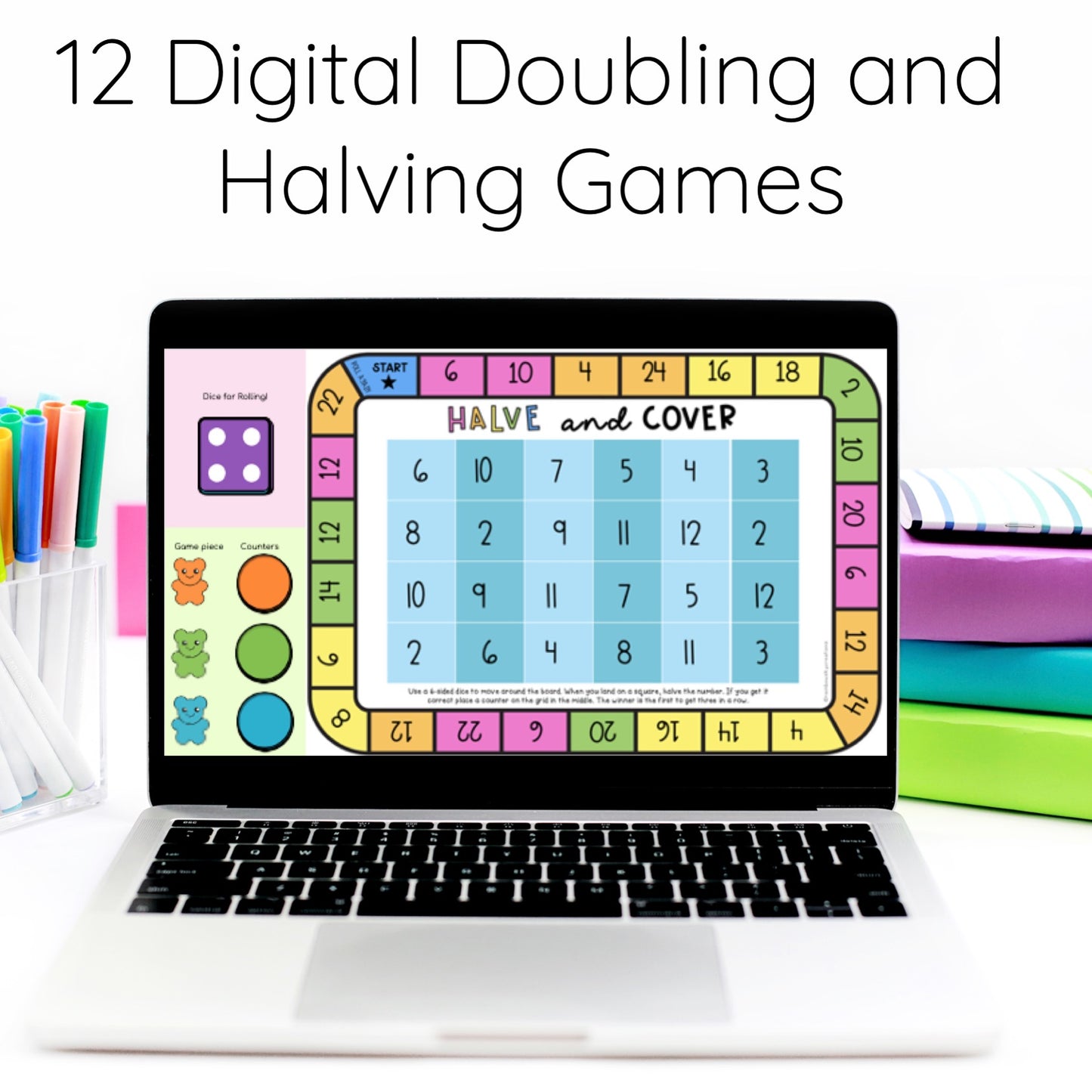 Doubling & Halving Games - Digital Maths Slides (Powerpoint Slides)