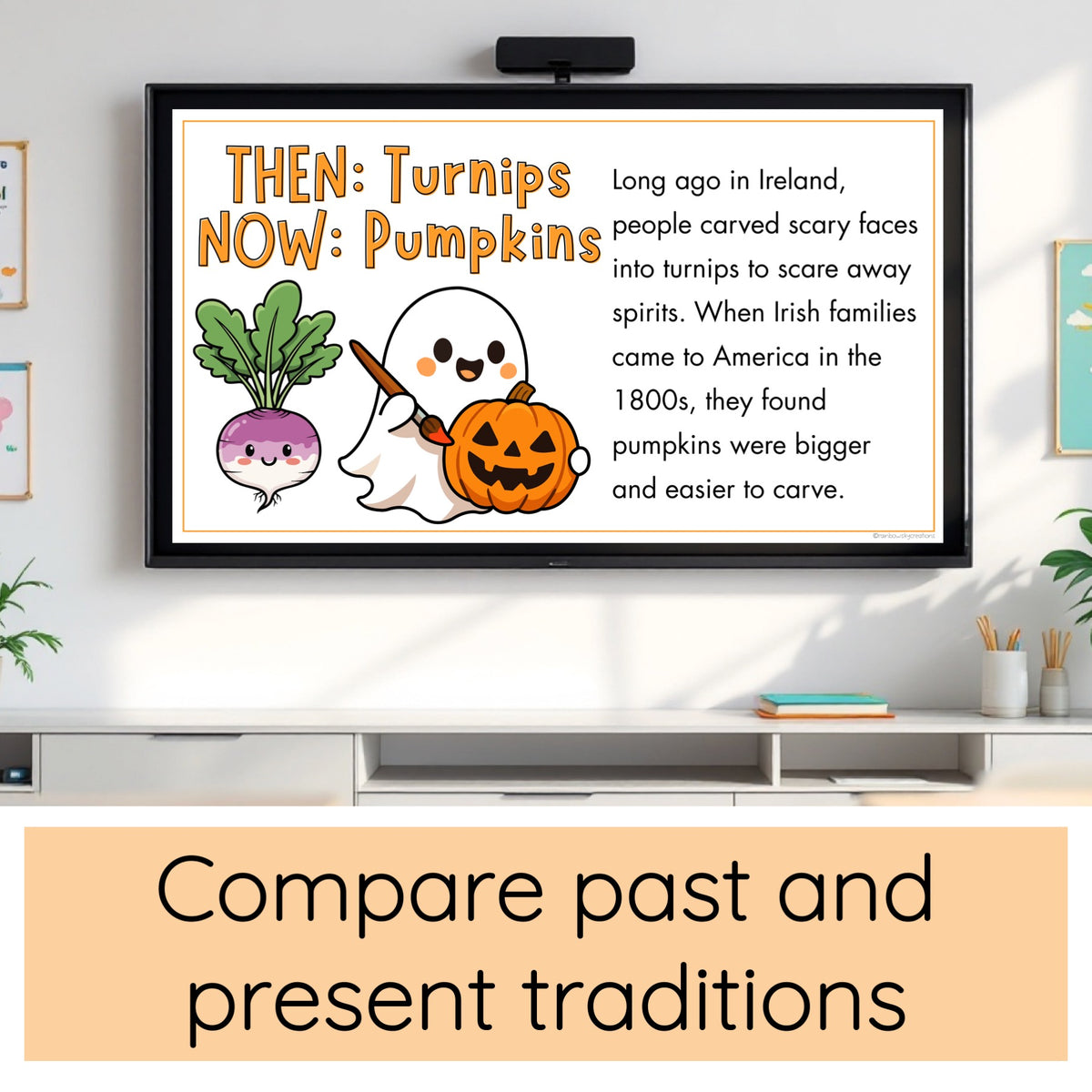 Halloween Powerpoint / Halloween Then and Now PowerPoint and Craft