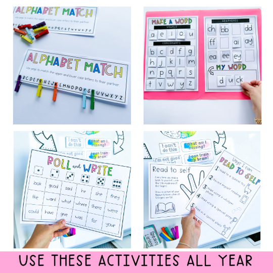 Kindergarten Reading Group Activities | Literacy Block