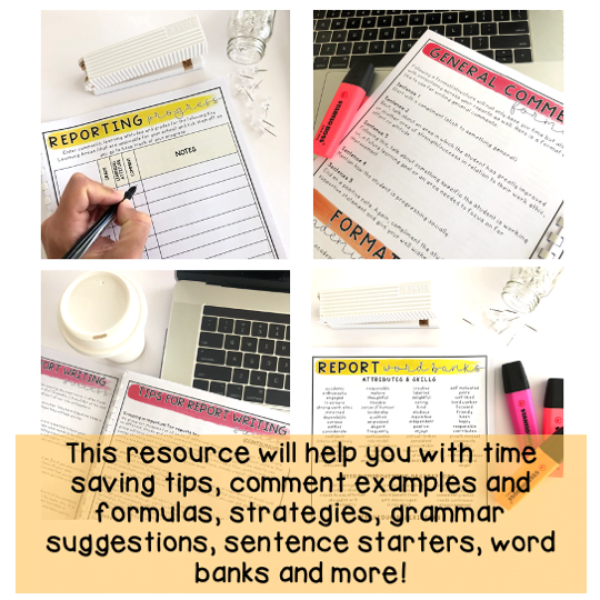 Report Card Checklists, Strategies & Comment - Report Writing – Rainbow ...