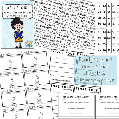 Editable Times Table Fluency Game | Multiplication Recall