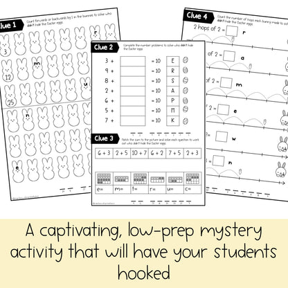 Easter Math Code Cracker -  Escape Room (Grade 1 & 2)