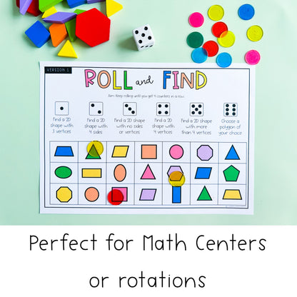 2D Shape Maths Centres | Features of 2D Shapes | Year 1 -2