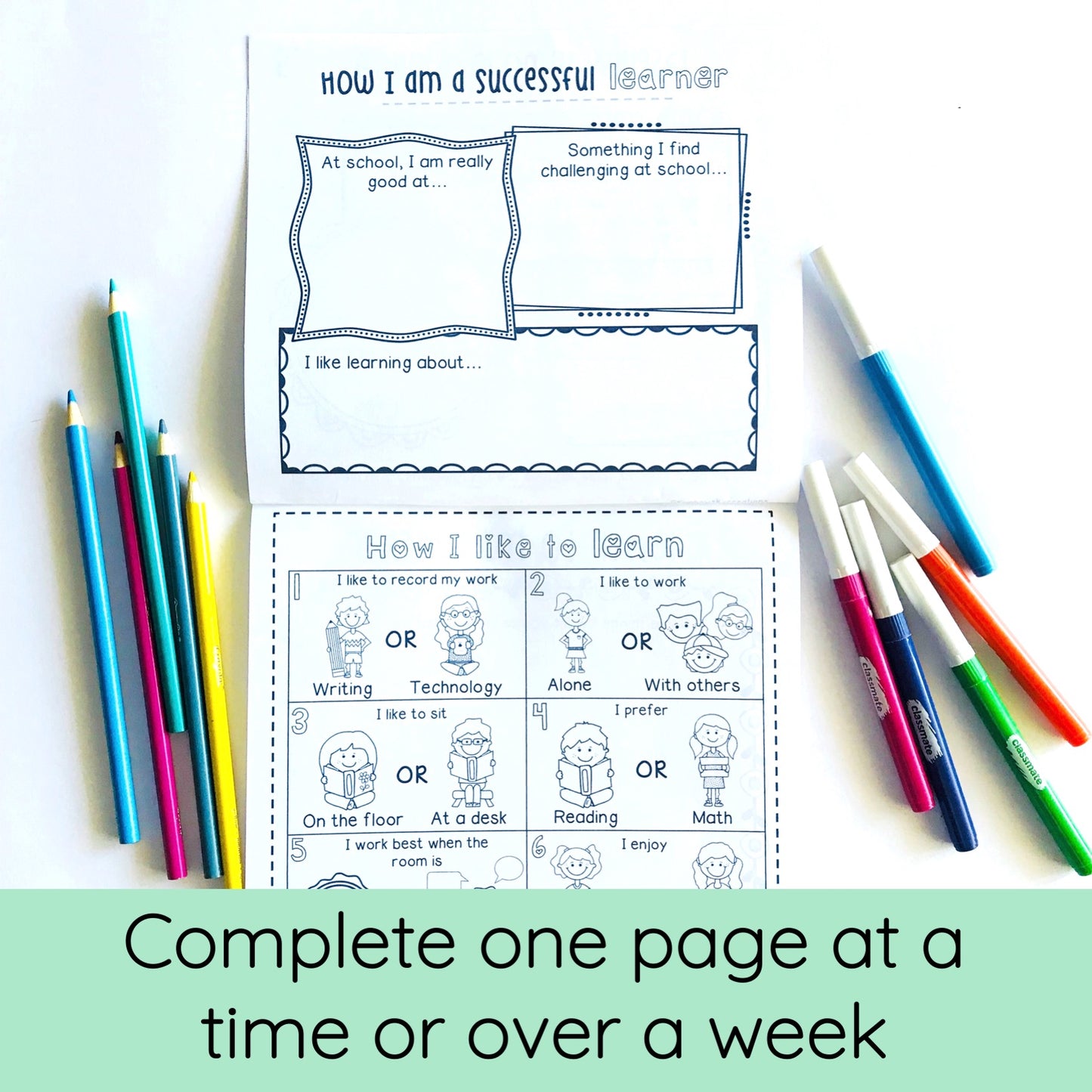 All About Me Flipbook - First Day of School Australia Year 2 and 3