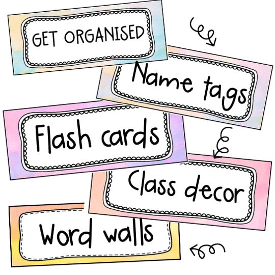 Editable Labels | Classroom Labels | Name Tags [Pastel Theme]