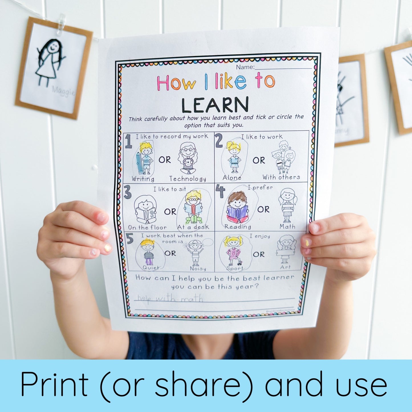 Back to School Activities Pack - Year 1 and 2 - NO PREP