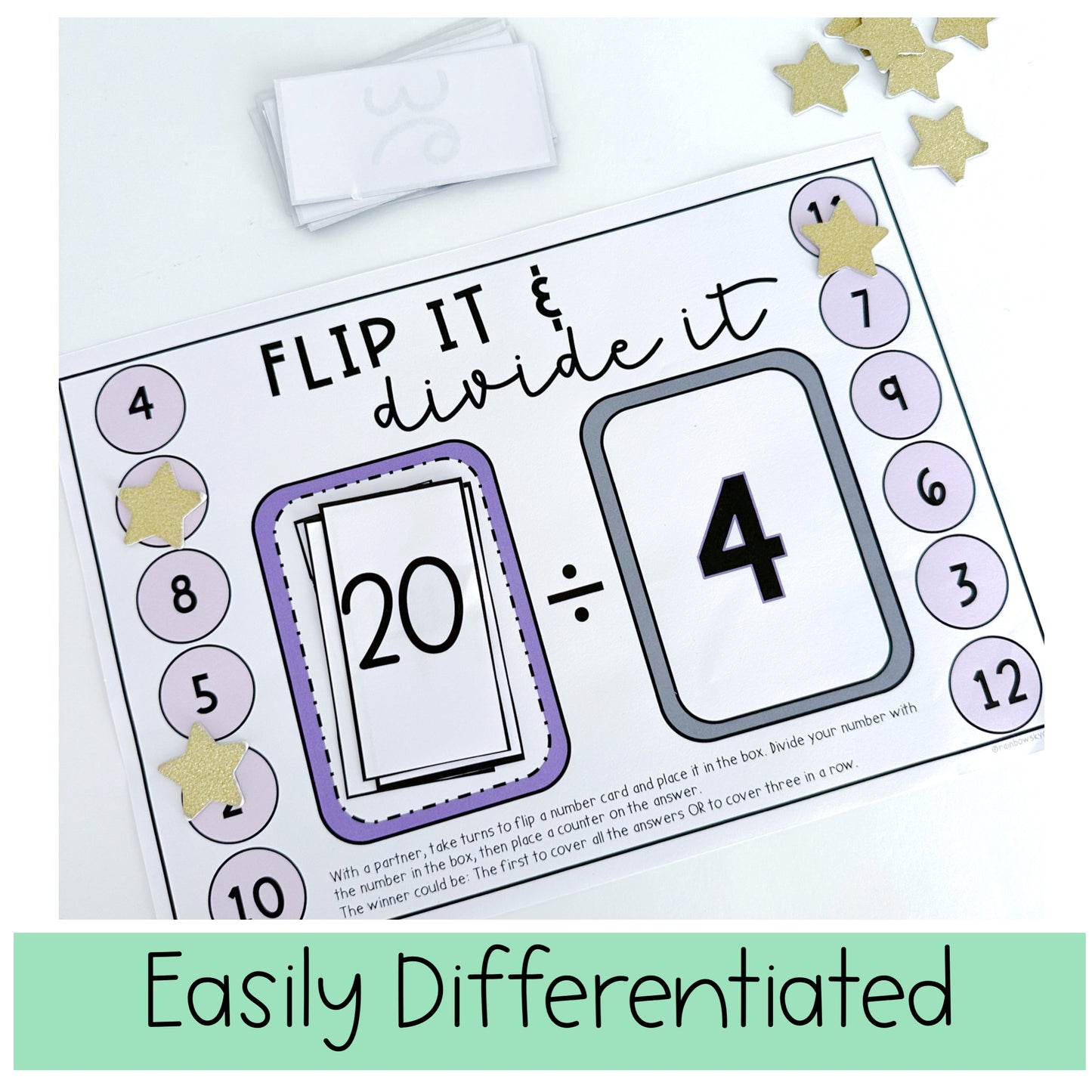 Division Flip it Games - Division Facts - Divide by 2 To 12