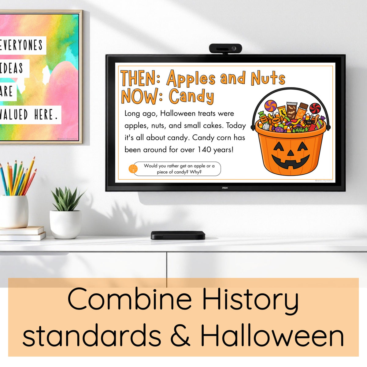Halloween Powerpoint / Halloween Then and Now PowerPoint and Craft