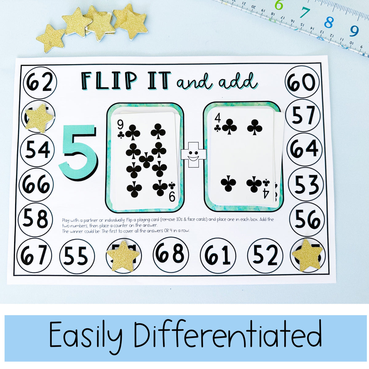 Addition Flip It Games - 2-Digit Addition – Rainbow Sky Creations AU