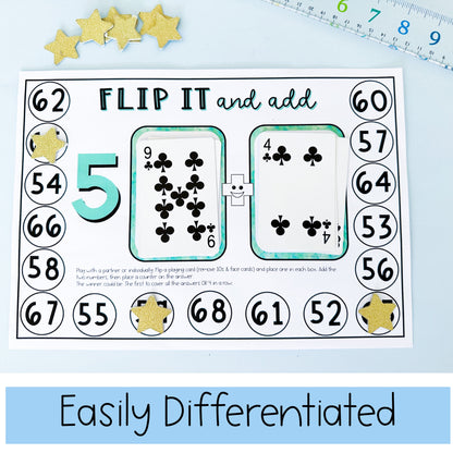 Addition Flip It Games - 2-Digit Addition