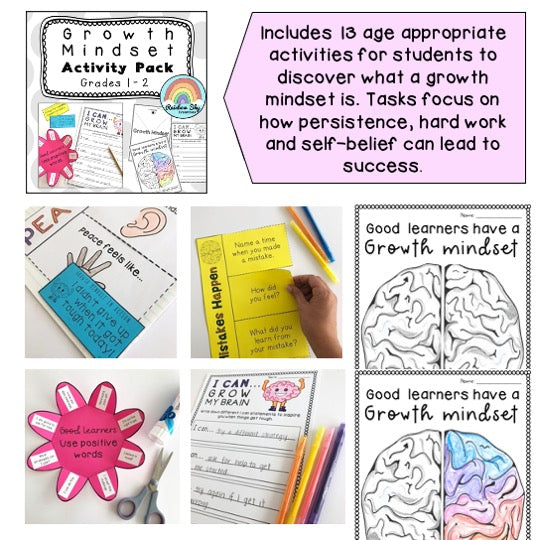 Growth Mindset BUNDLE | Growth Mindset Lessons | Grades 1-2