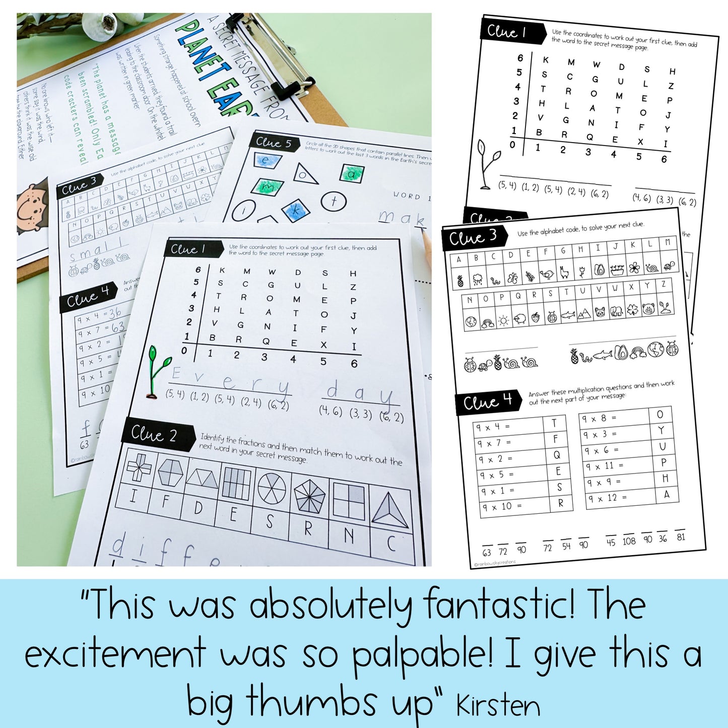 Earth Day Math Code Cracker | Earth Day Escape Room
