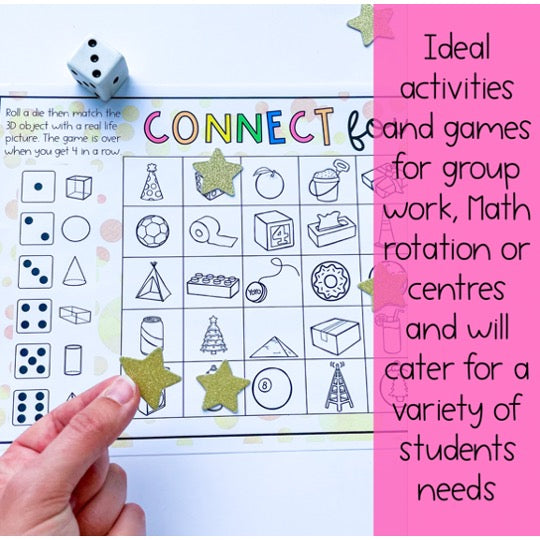 3D Objects Math Centres | Geometry | Kindergarten, Foundation, Prep