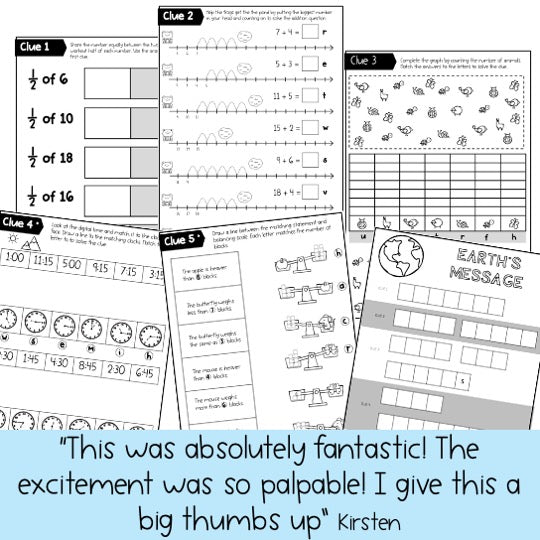 Earth Day Math Code Cracker (Grades 1-2)
