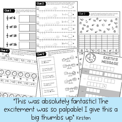 Earth Day Math Code Cracker (Grades 1-2)