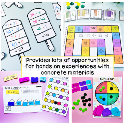 Hands-On Math Activities & Games | Addition & Subtraction | Grades 3-4