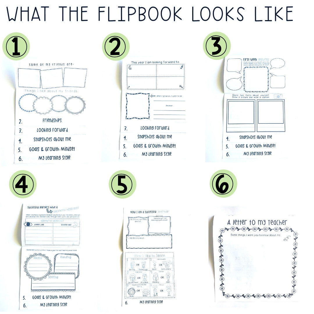 First Day Of School Flipbook BUNDLE | Back To school | Years 2-3 [Digital & Printable]