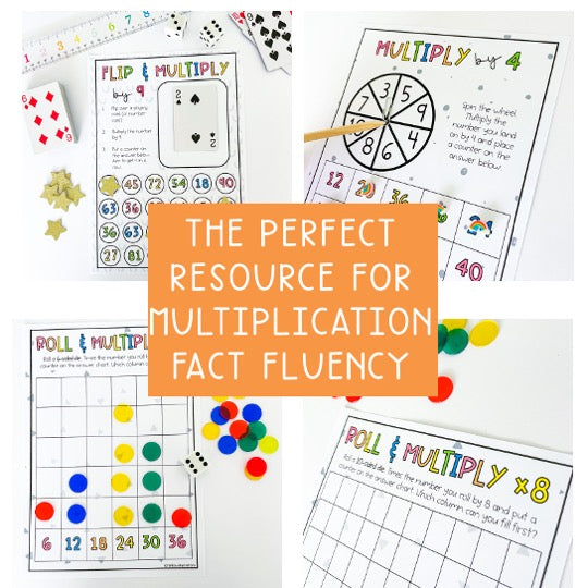Multiplication & Division Fluency BUNDLE (Grades 3-4) – Rainbow Sky ...
