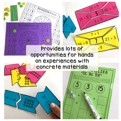Hands-On Math Activities & Games | Multiplication & Division | Grades 3 - 4