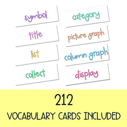 Math Vocabulary Cards | Maths Language | Australian Curriculum Aligned | Grade 3