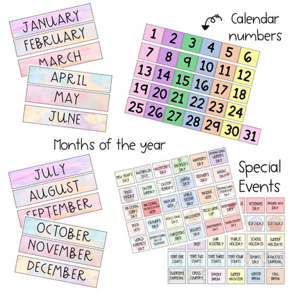 Daily & Monthly Calendar Display [Pastel Theme]