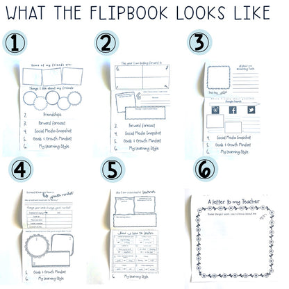 First Day Of School Flipbook BUNDLE | Back To School | Years 4-6 [Digital & Printable]