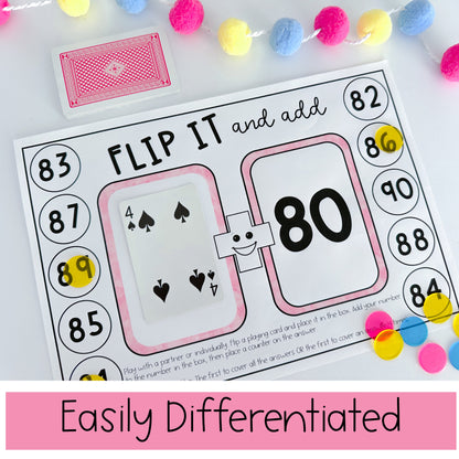 Addition Flip It Games - Single Digit Addition Flip It