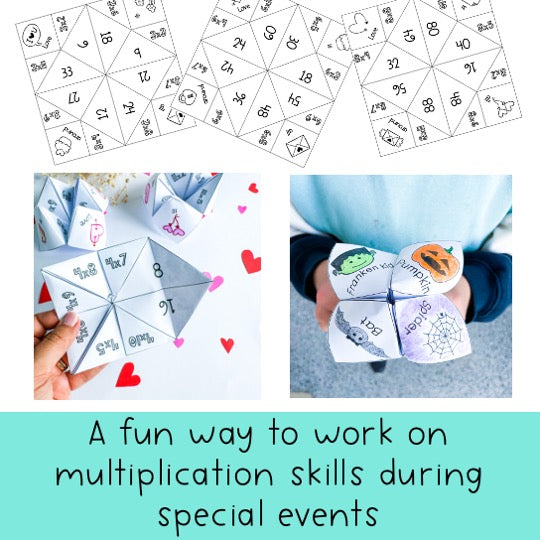 Multiplication Fluency Chatterboxes BUNDLE | Times Table | Holiday Math