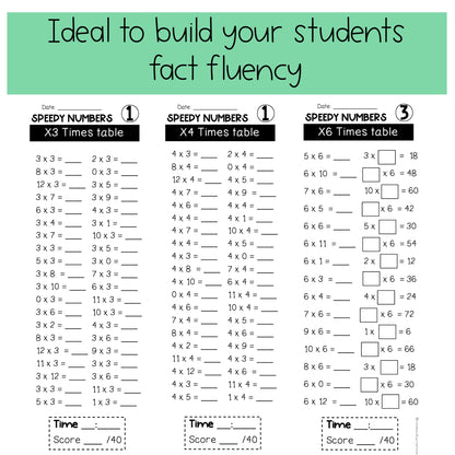 Speedy Numbers MEGA BUNDLE | Math Fluency