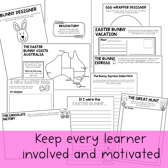 Easter Activities - Easter Worksheets - Easter Creative Thinking - Grades 1-2
