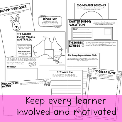 Easter Activities - Easter Worksheets - Easter Creative Thinking - Grades 1-2