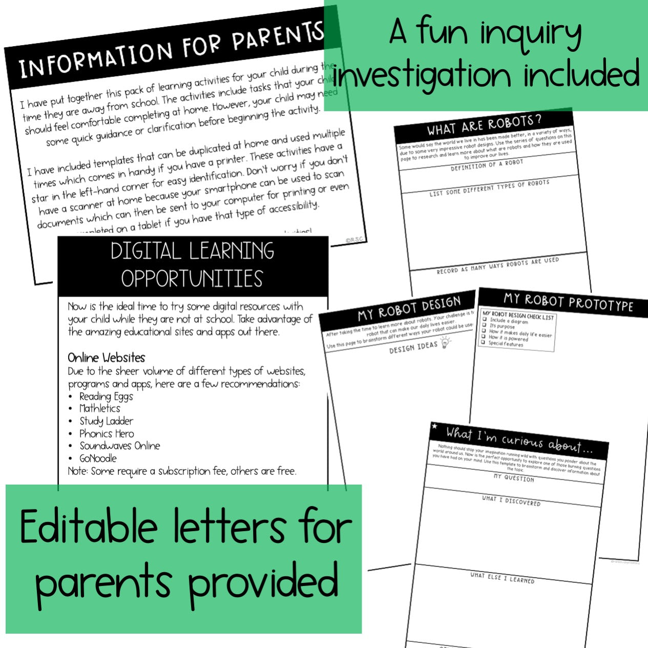 Holiday Homework | Learning At Home Pack | Years 5-6 [Digital & Printable]