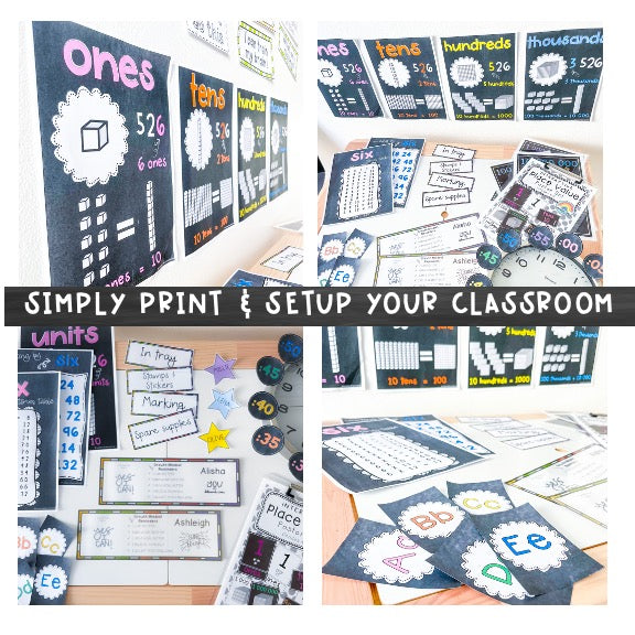 Classroom Decor BUNDLE [Chalkboard Theme]