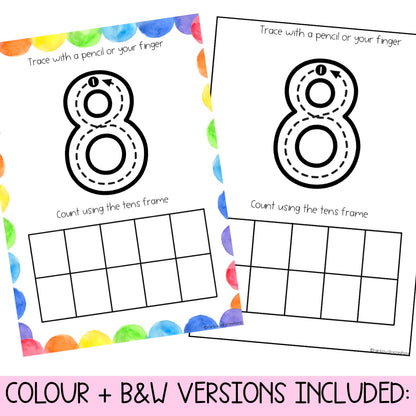 Number Tracing Mats | Kindergarten Math Centre | Kindergarten, Foundation, Prep