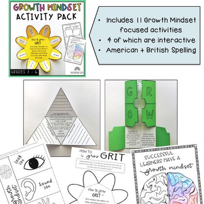 Growth Mindset BUNDLE | Growth Mindset Lessons | Grades 3-6