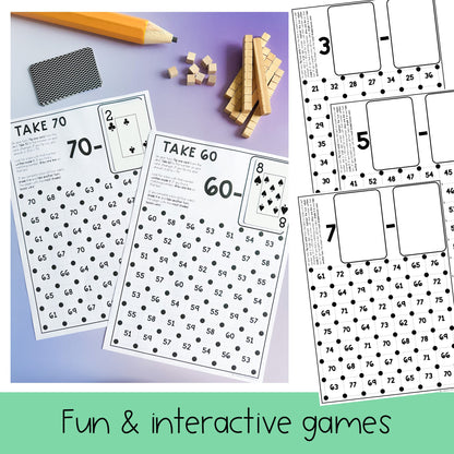 Dots and Boxes BUNDLE | Addition, Subtraction, Multiplication, Division Games