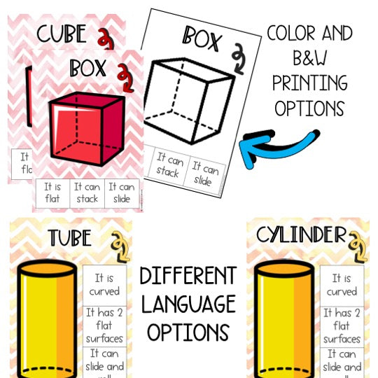 3D Objects Posters | Shapes Poster Set | Kindergarten, Foundation, Prep