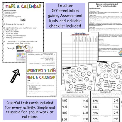 Telling The Time BUNDLE | Grades 1-2