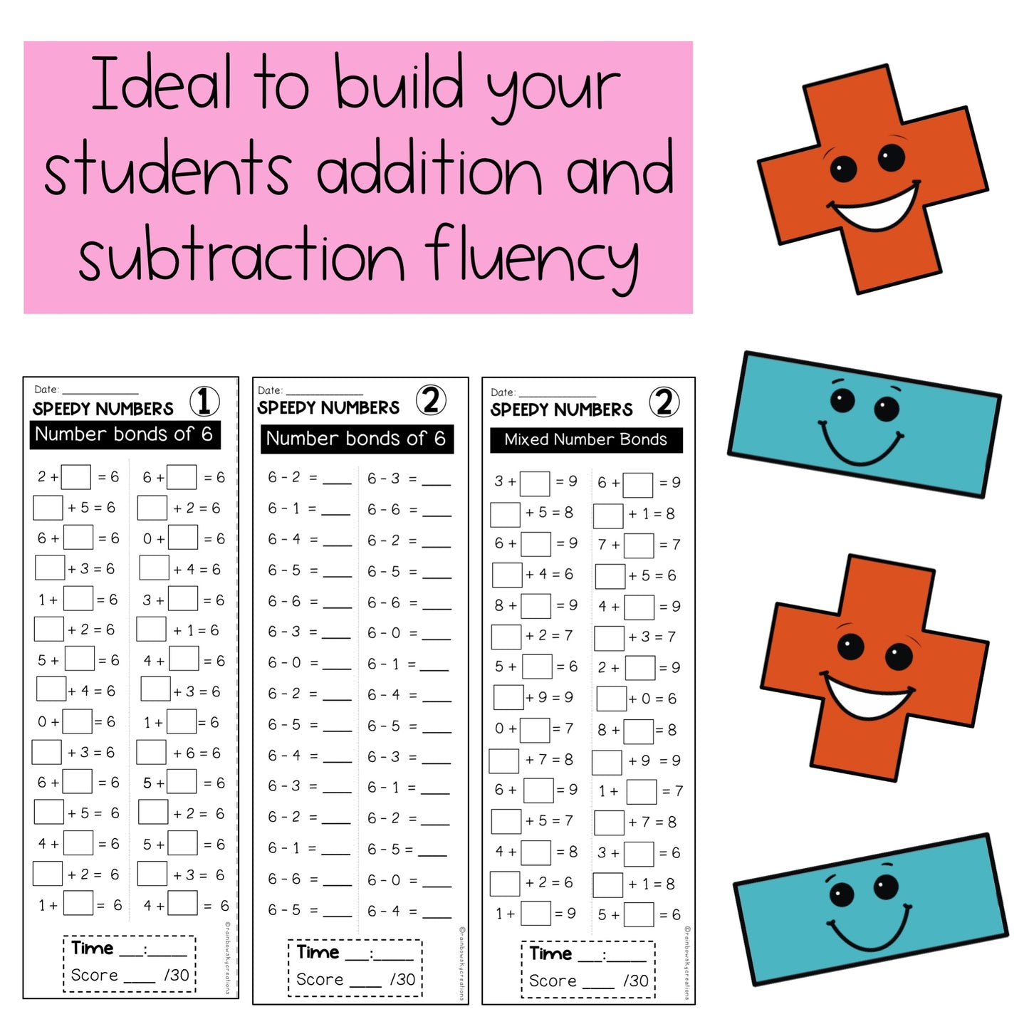 Speedy Numbers Booklets BUNDLE | Addition & Subtraction